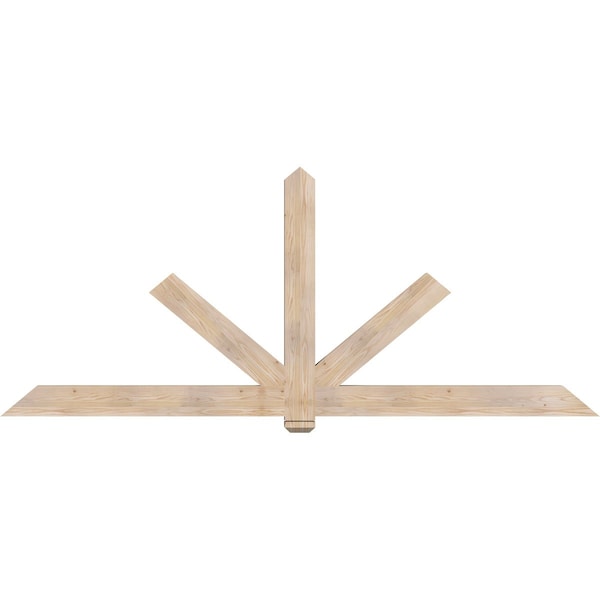 Ekena Millwork Kennewick Smooth Timber Gable Bracket, Douglas Fir, 108"W x 45"H x 3 1/2"D x 5 1/2"F, 10/12 Pitch GBW108X45X0406KEN00SDF - main